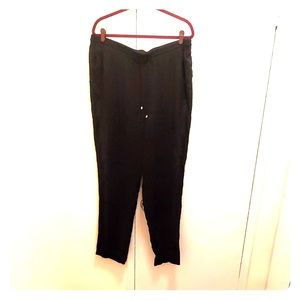 Black drawstring pants